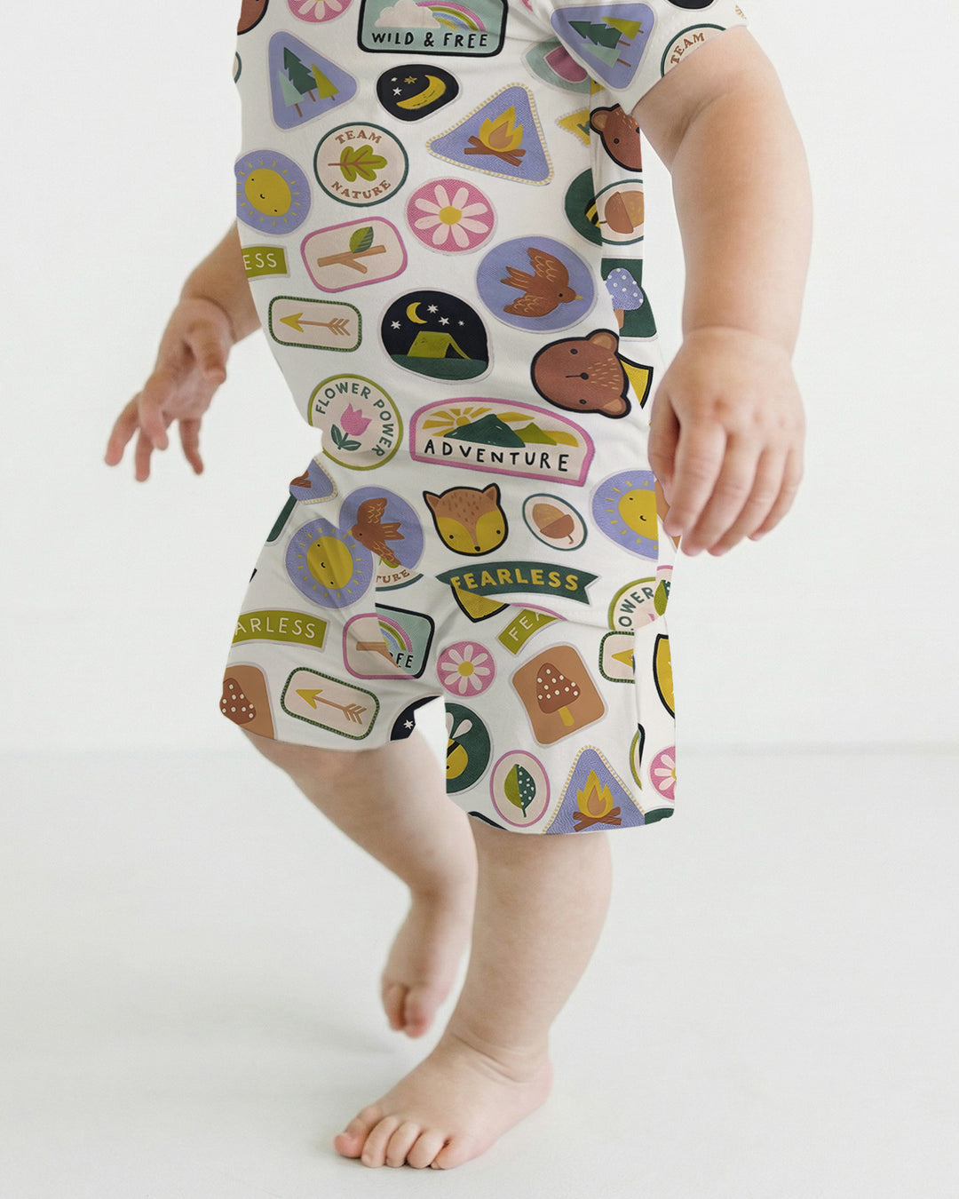 Little Explorer Bamboo Two Piece Short Sleeve Shorts Pajama Set