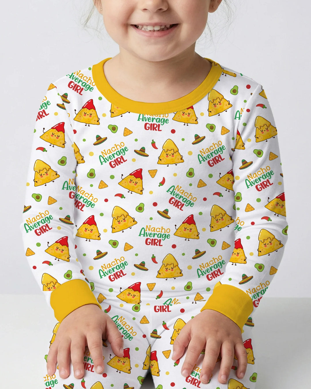 Zweiteiliges Langarm-Pyjama-Set mit Sommerfrüchten