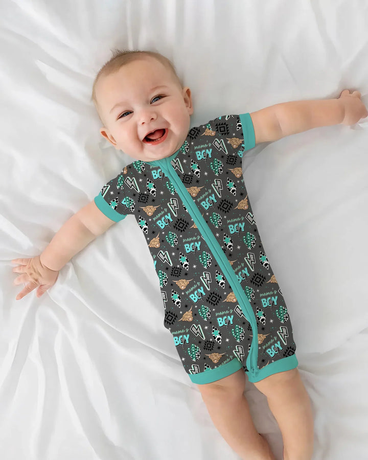 Western Mama & Me Matching Bamboo Shorty Zippy