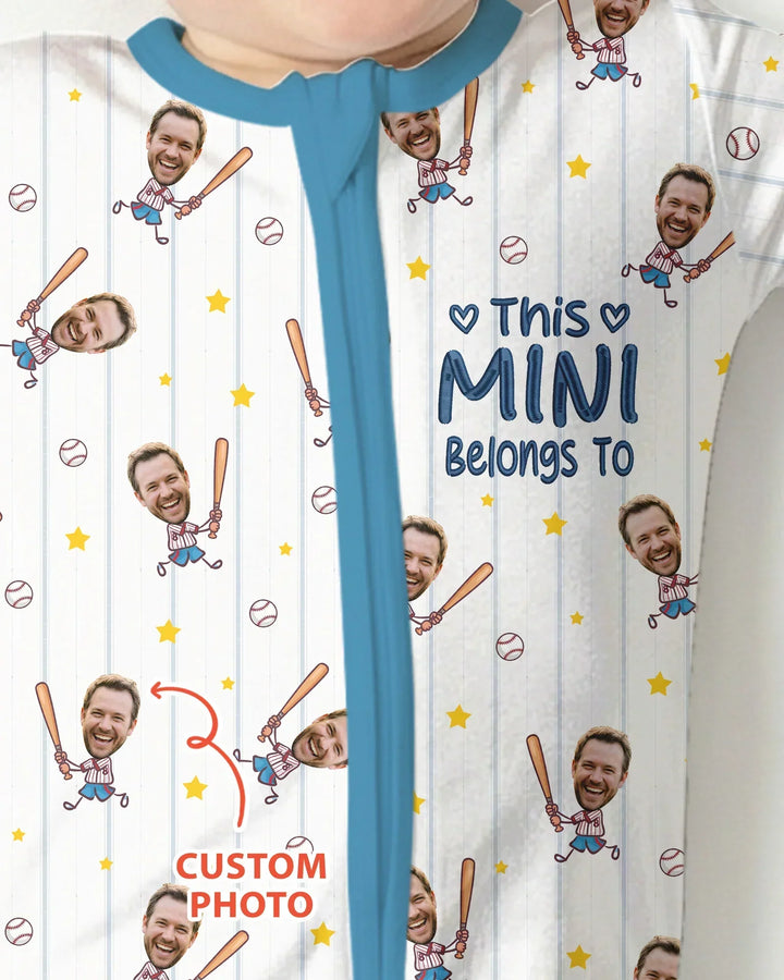 Embroidered Custom Dad And Mini Face  Bamboo Convertible Zippy