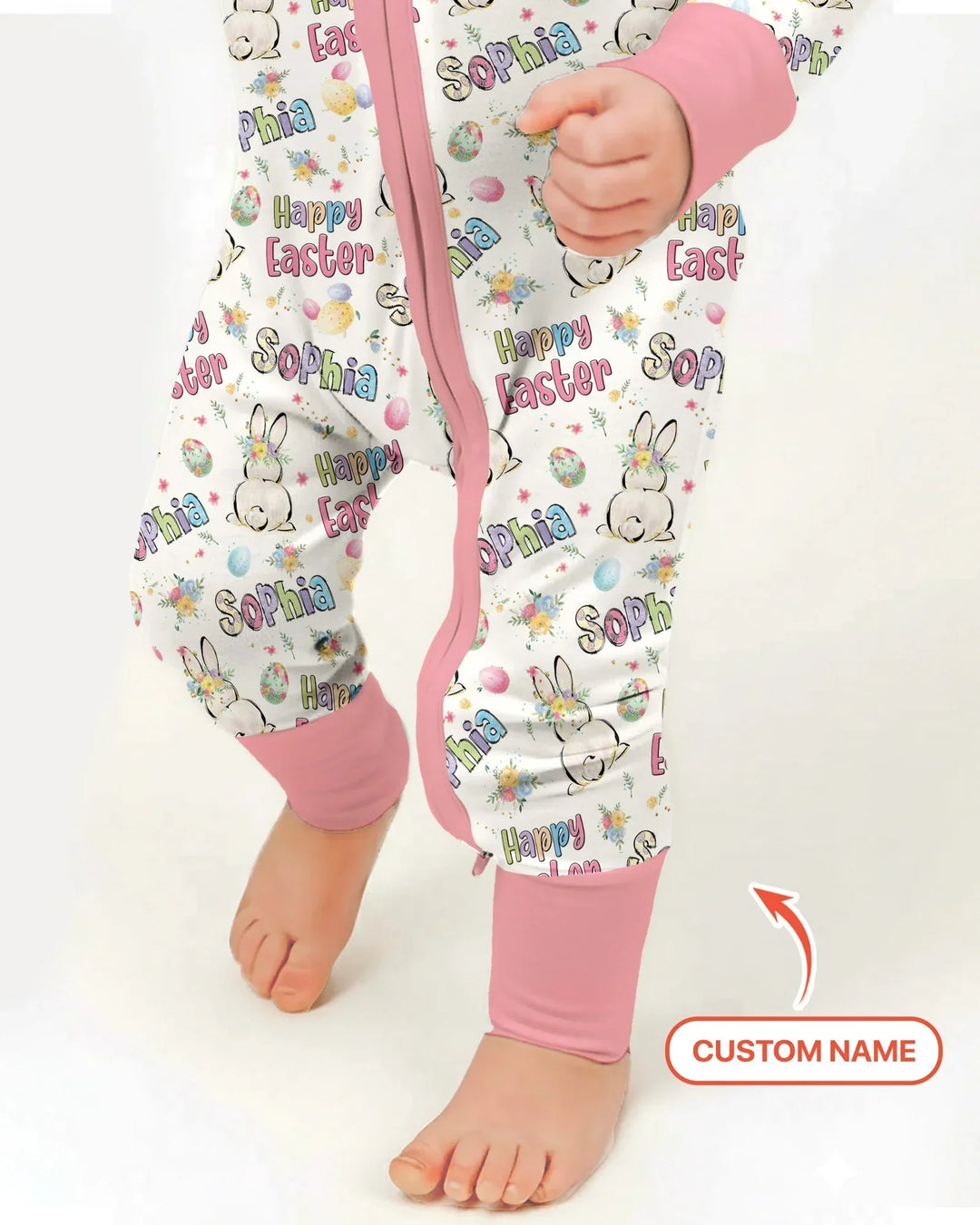 Personalized Happy Easter Bunny Convertible Zippy