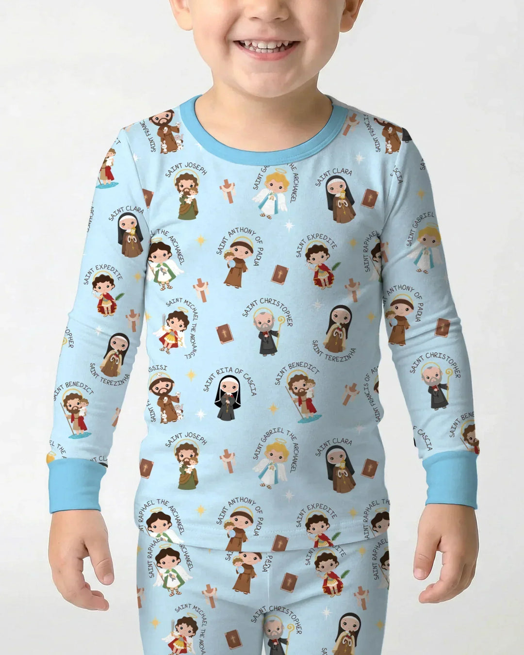 Saints in the Clouds Two Piece Long Sleeve Pajama Set