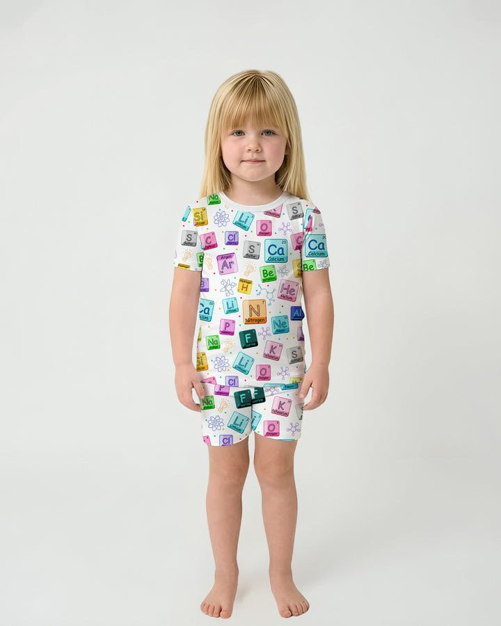 Science Elements Bamboo Two Piece Short Sleeve Shorts Pajama Set