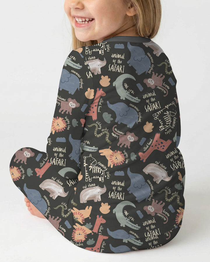 Funny African Animals Two Piece Long Sleeve Pajama Set