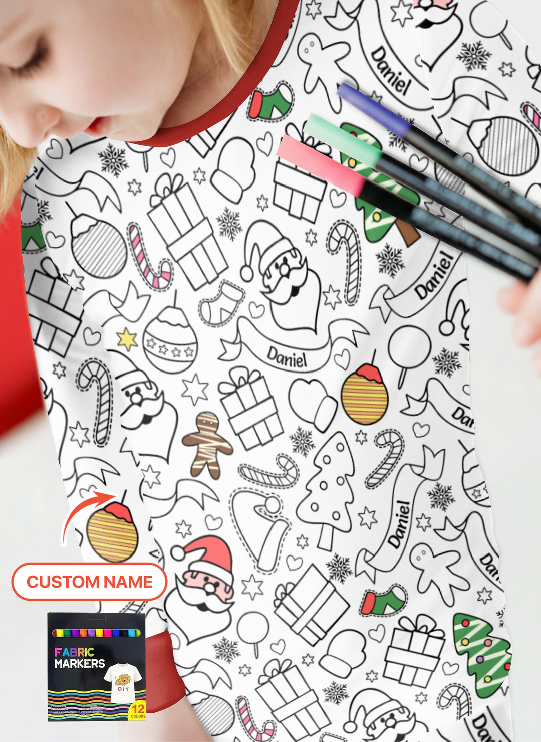 Zweiteiliges Langarm-Pyjama-Set mit Sommerfrüchten