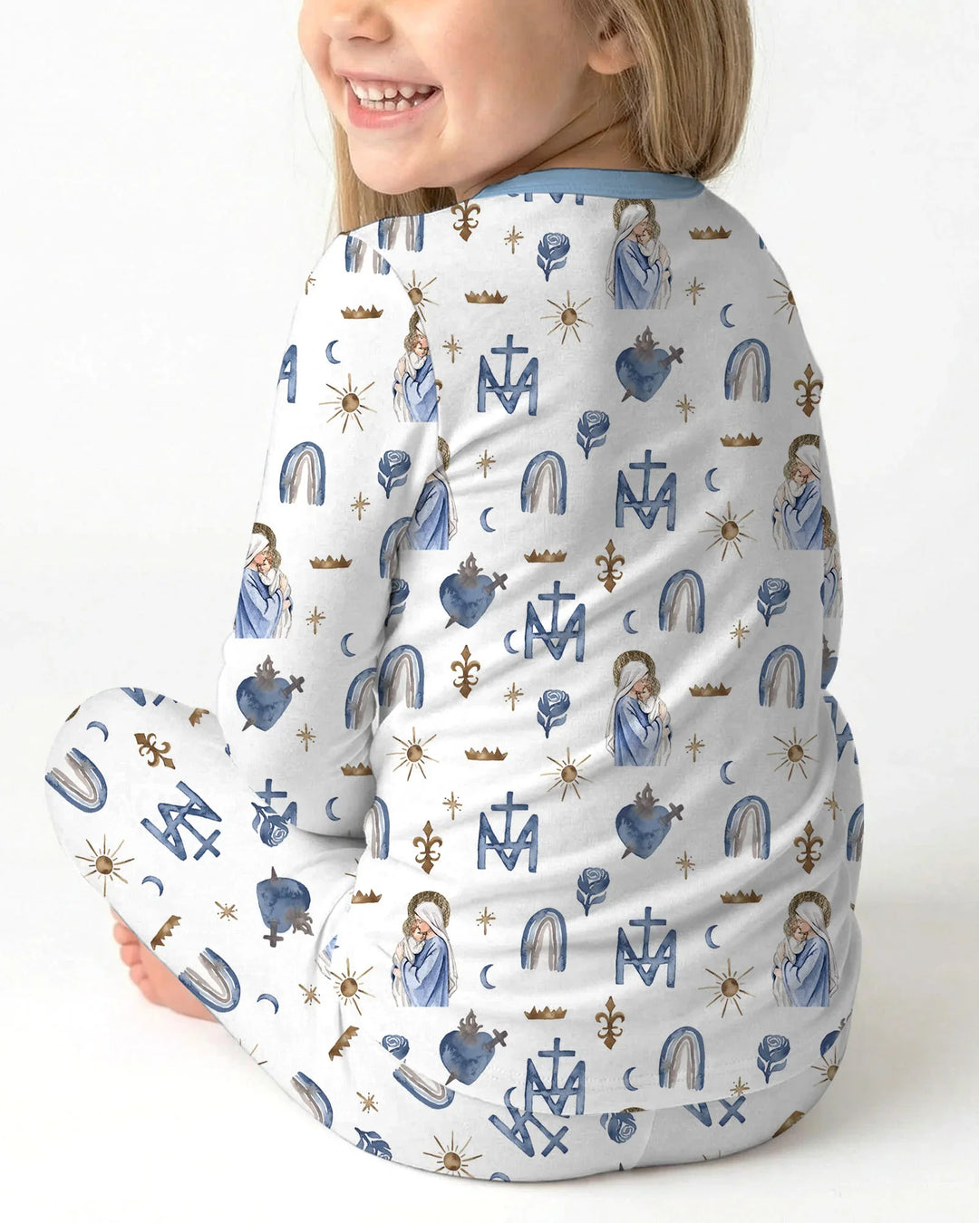 Little Ave Maria Bamboo Two Piece Long Sleeve Pajama Set