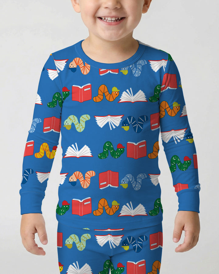 Bookworm Family Matching Bamboo Two Piece Long Sleeve Pajama Set