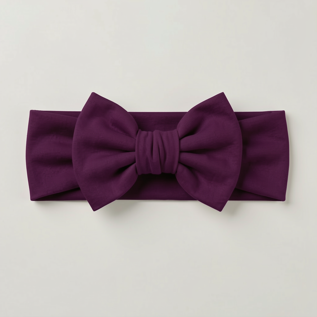 Solid Color Bamboo Luxe Bow Headband