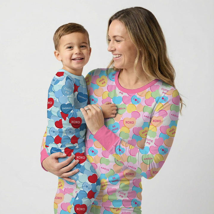 Valentine Candy Crush Family Matching Men's Pajama Set