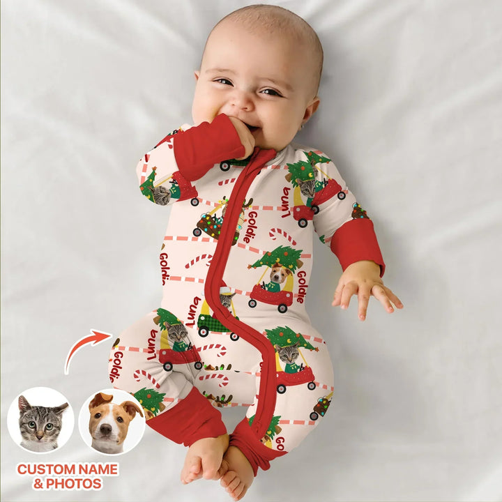 Gerippte Babykleidung mit individuellem Foto - Weich &amp; Skizzenhaft