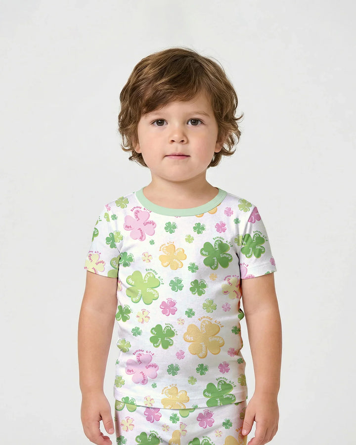 Zweiteiliges, kurzärmliges Pyjama-Set mit Marienkäfern