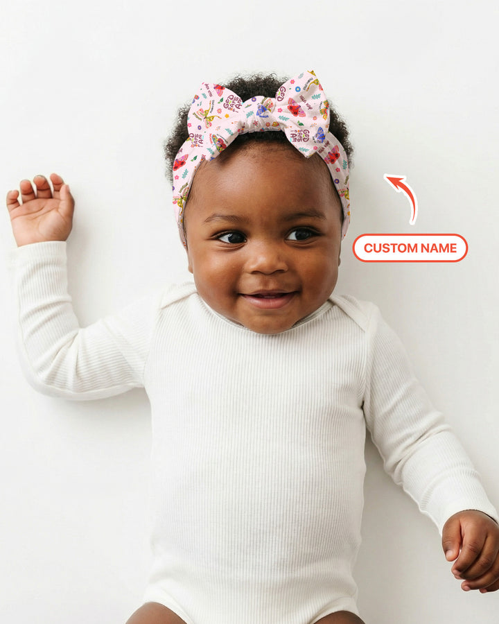 Rosa Luxuriöses Stirnband mit Schleife