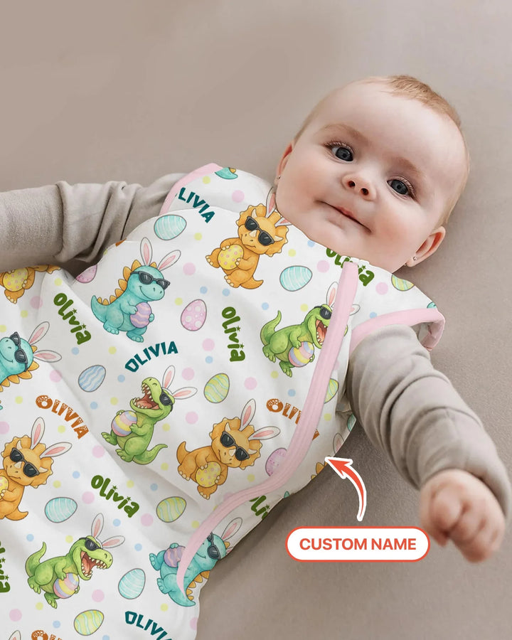 Custom Name Dinosaur on the Hunt Sleep Bag