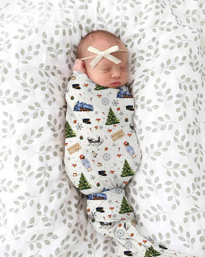 North Pole Adventure Bamboo Swaddle Blanket