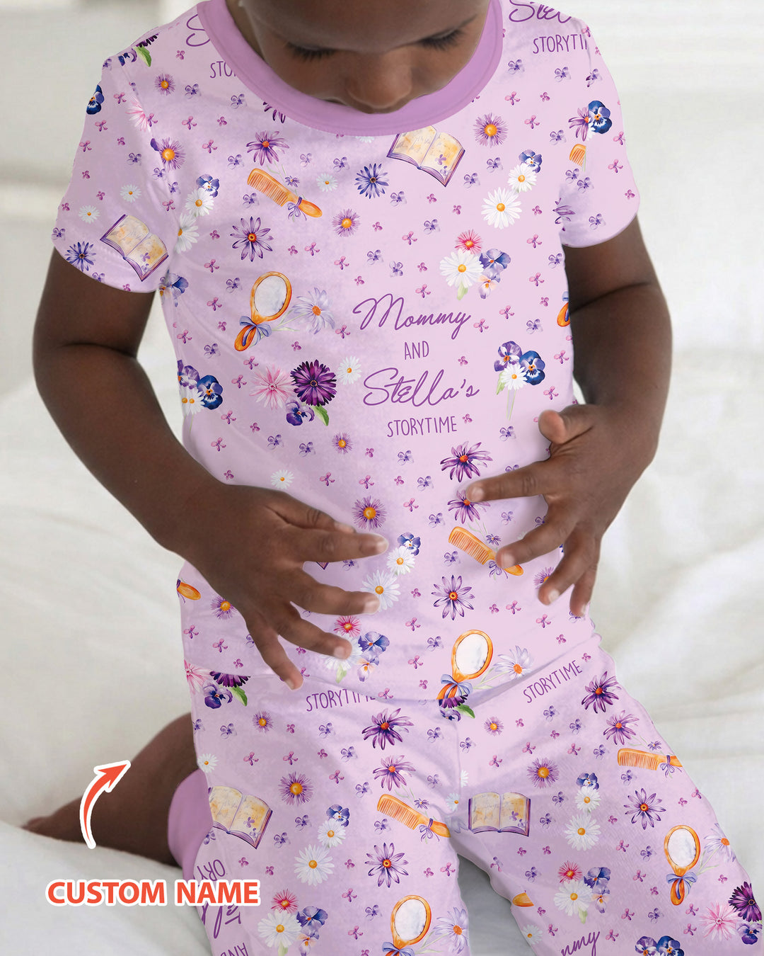 Zweiteiliges, kurzärmliges Pyjama-Set mit Marienkäfern