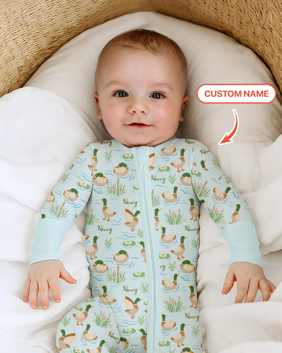 Personalized Mallard Duck Bamboo Convertible Zippy