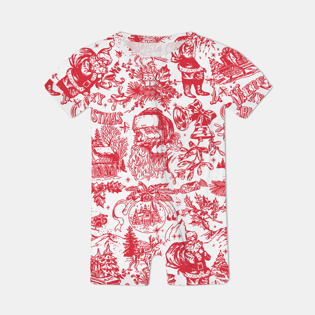 Family Christmas Chinoiserie Pajama Shorty Zippy