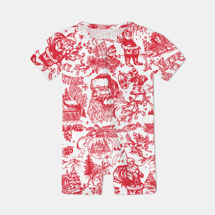 Family Christmas Chinoiserie Pajama Shorty Zippy