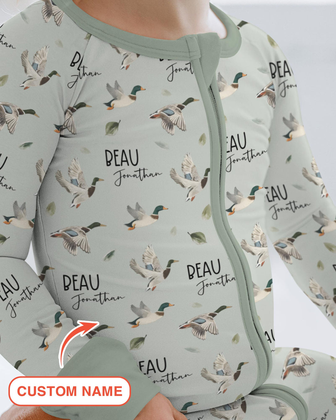 Custom Name Mallard Duck Convertible Zippy