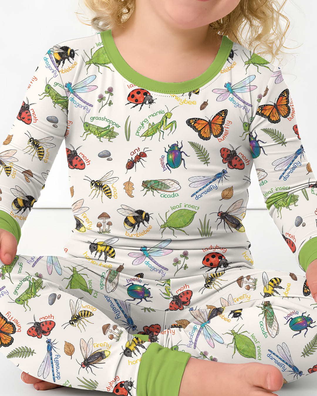 Bug Learning Bamboo Two Piece Long Sleeve Pajama Set