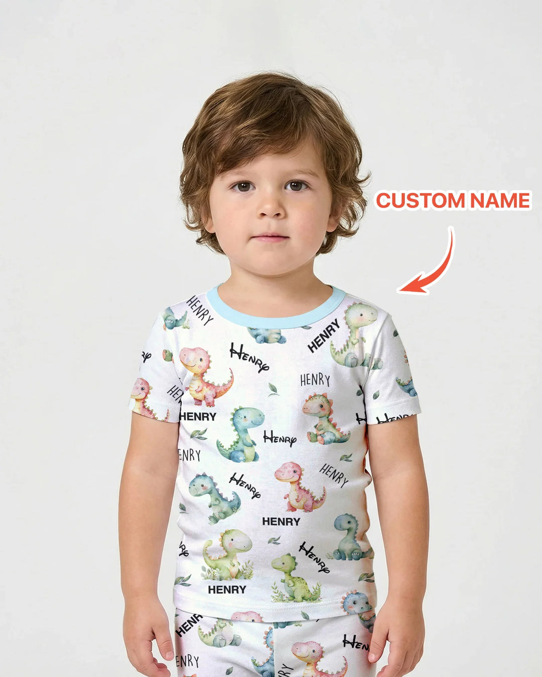 Zweiteiliges Pyjama-Set mit kurzen Ärmeln und Shorts im Sommer-Design