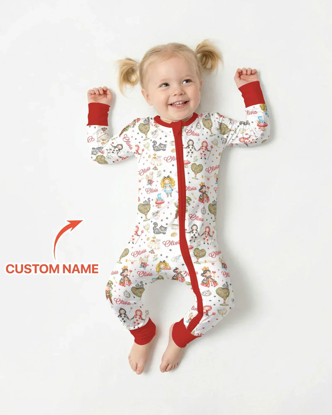 Whimsical Wonderland Tea Party Custom Name Convertible Zippy