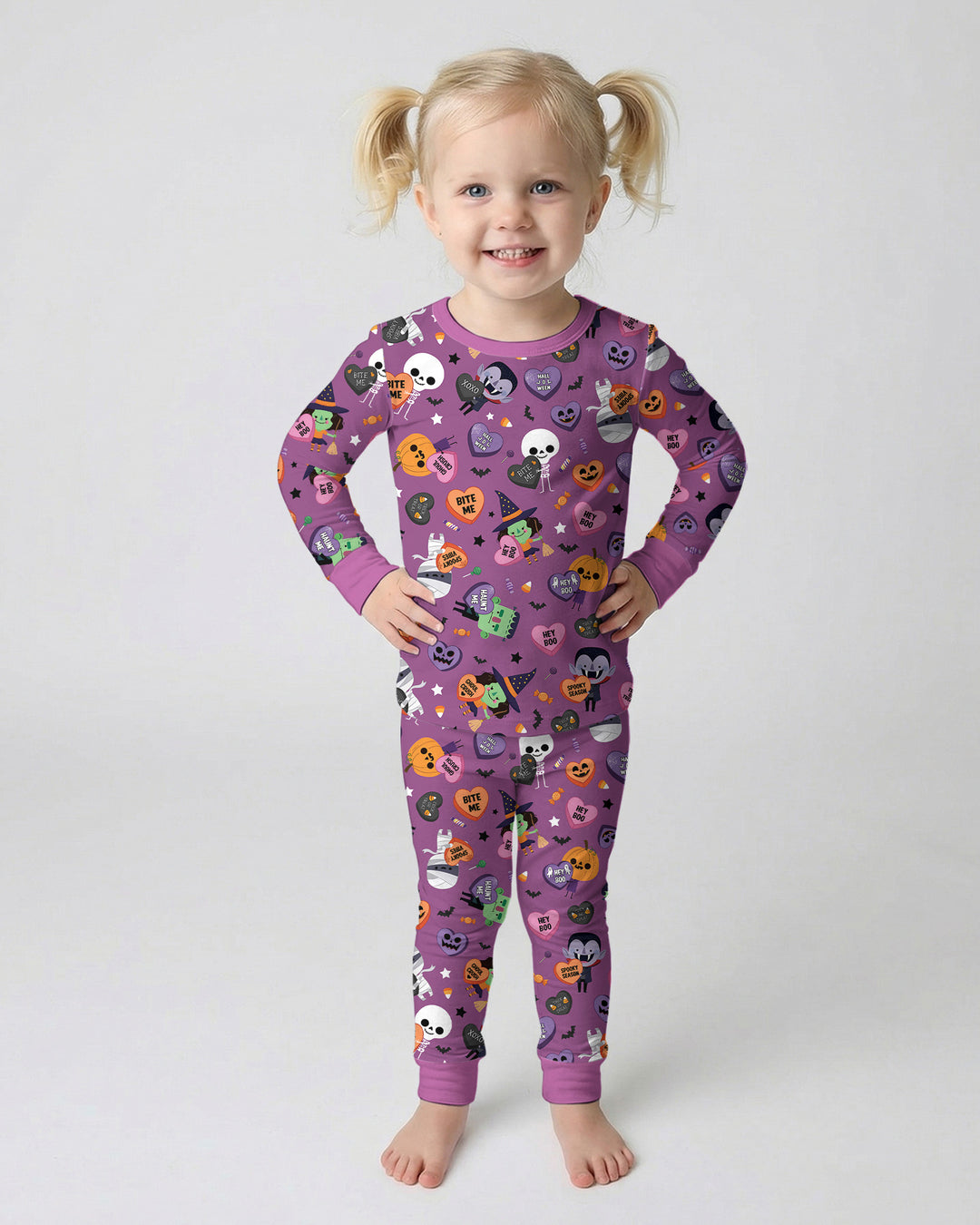 Boo Crew Monster Bamboo Two Piece Long Sleeve Pajama Set