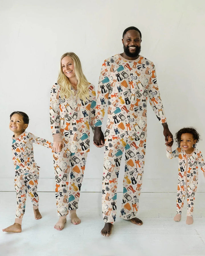 Goofy Mischief Cat Family Matching Bamboo Convertible Zippy