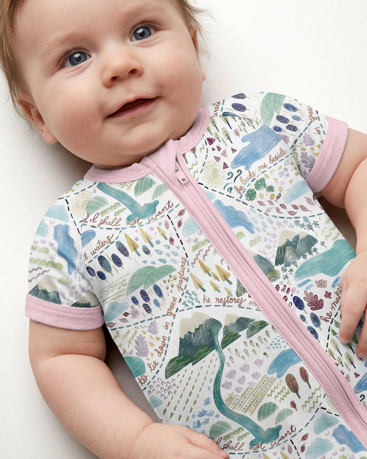 Whimsical Psalms 23 Map Bamboo Shorty Zippy