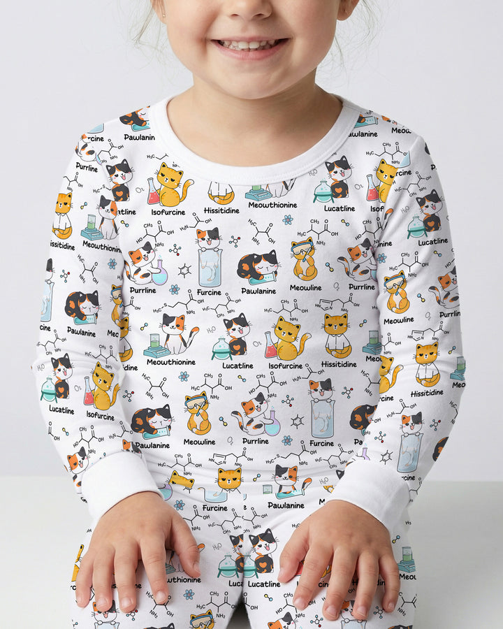 Biochemistry Cat Bamboo Two Piece Long Sleeve Pajama Set