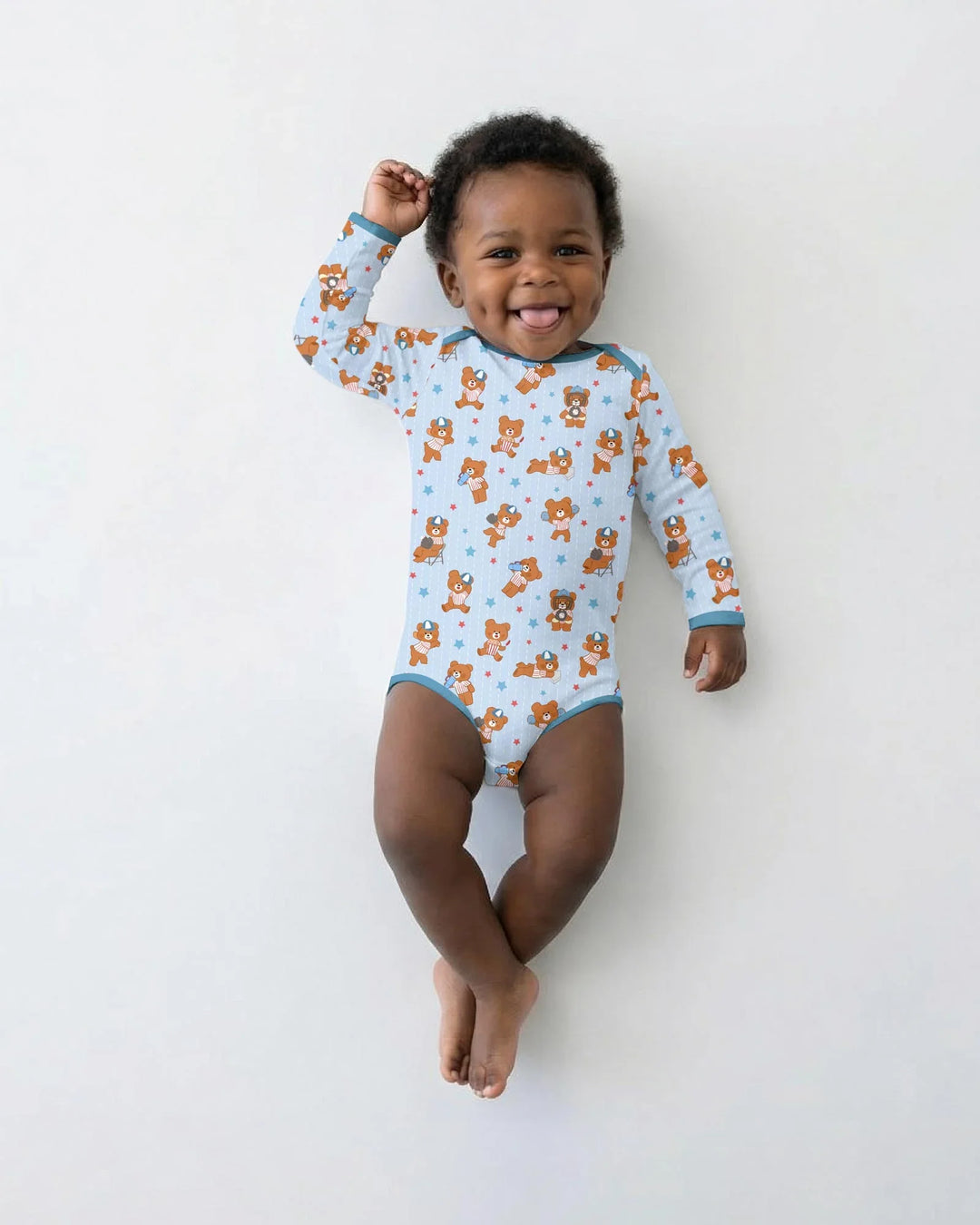 Born To Play Baseball Bamboo Bodysuit
