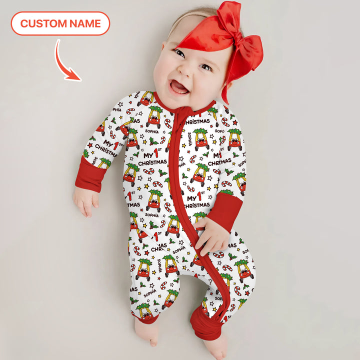 Custom Name Baby Car My 1st Christmas Convertible Zippy