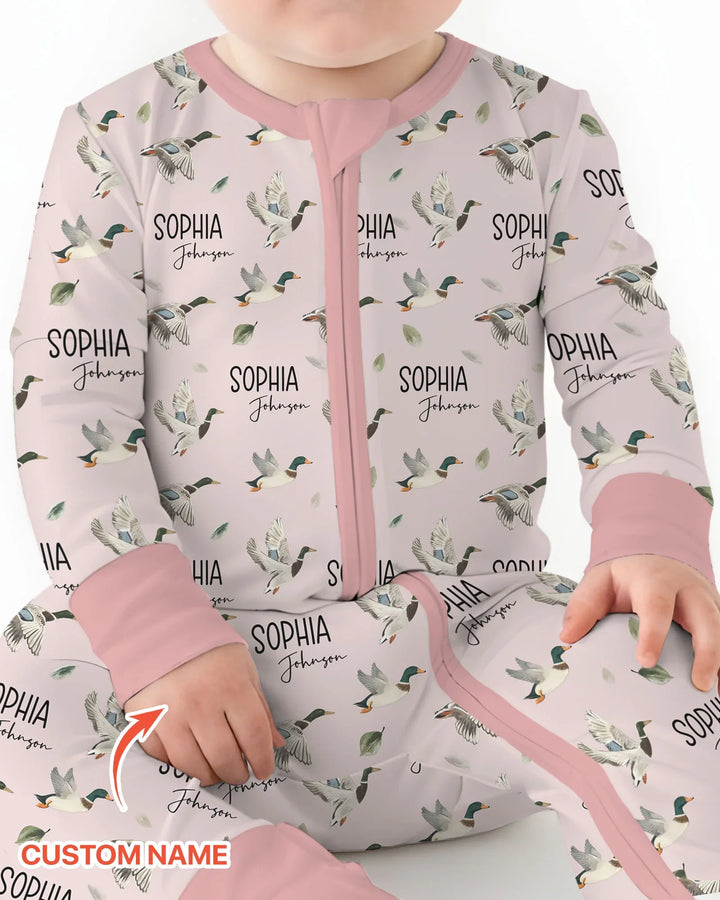 Custom Name Mallard Duck Bamboo Convertible Zippy