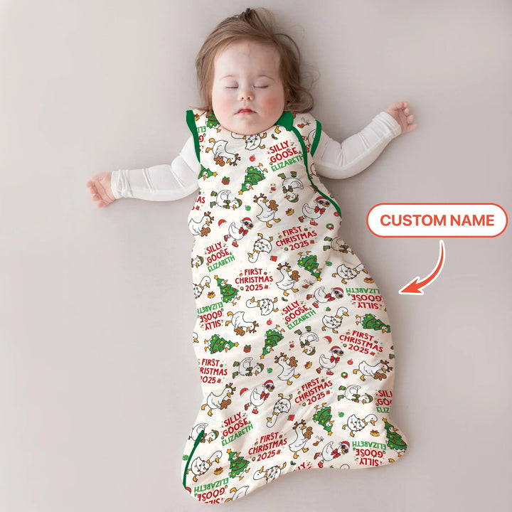 Custom Name "Silly Goose" Sleep Bag (Green) , Custom Name "Silly Goose" Sleep Bag (Green) - XS / 0.5 TOG