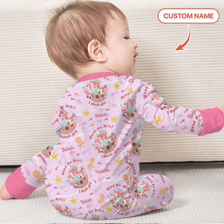 Noah’s Ark Custom Name Girl Convertible Zippy