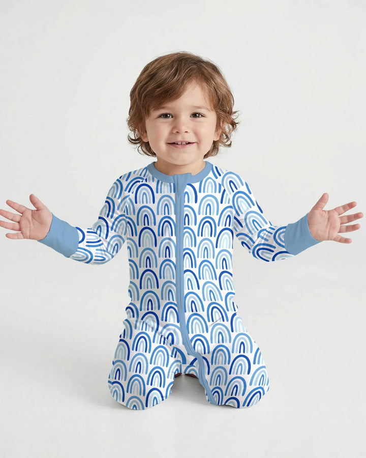 Sky Blue Rainbows Bamboo Convertible Zippy