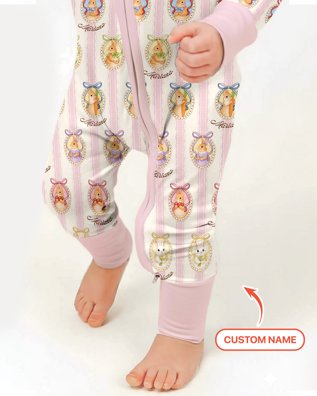 Custom Name Vintage Easter Bunny Convertible Zippy