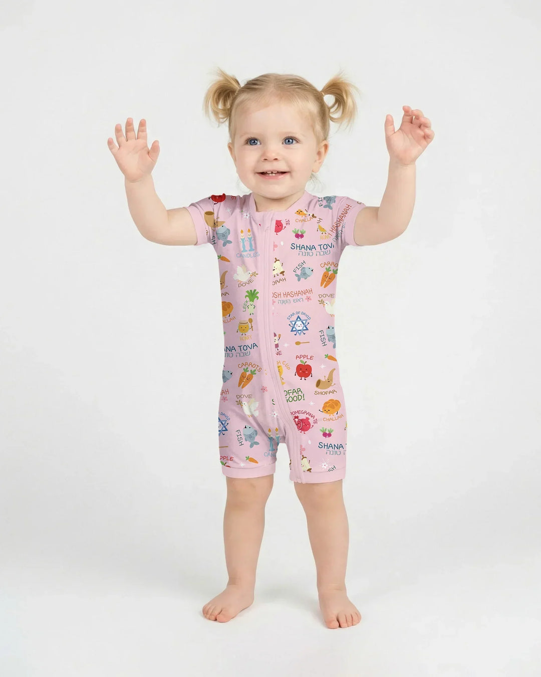 Family Rosh Hashanah Matching Bamboo Shorty Zippy