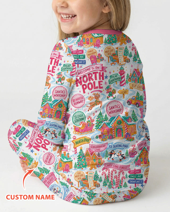Welcome To The North Pole Bamboo Two Piece Long Sleeve Pajama Set