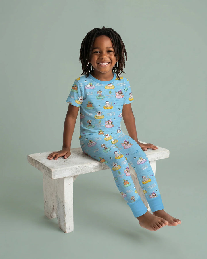 Zweiteiliges, kurzärmliges Pyjama-Set mit Marienkäfern