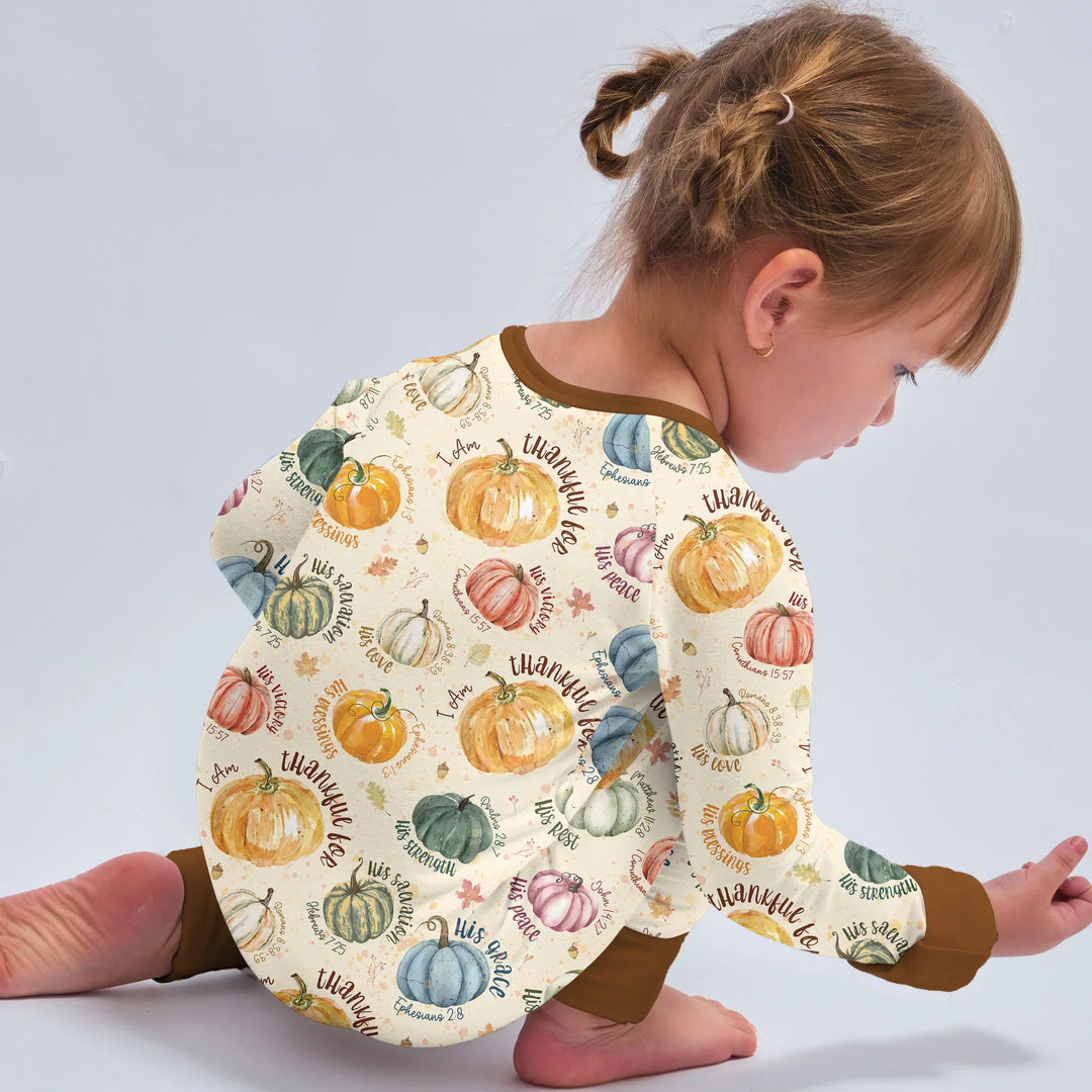 Christian Thanksgiving Convertible Zippy , Christian Thanksgiving Convertible Zippy - 0-3M / Chocolate Brown