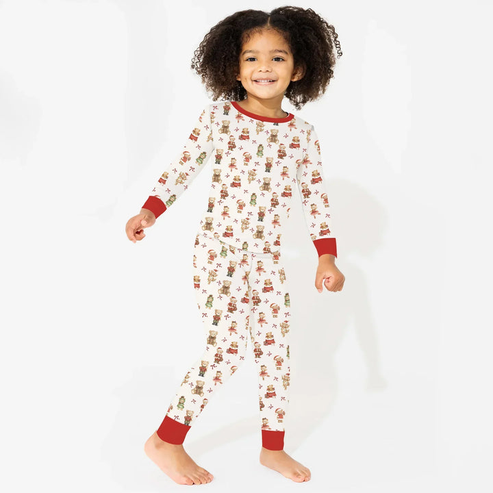Christmas Teddy Bears Two Piece Long Sleeve Pajama Set