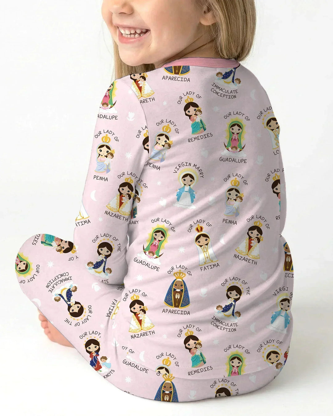 Little Marian Blessings Two Piece Long Sleeve Pajama Set