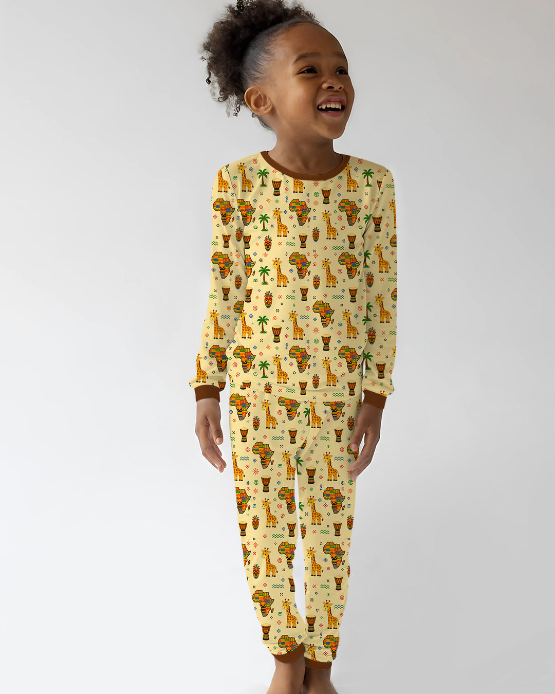 African Culture Bamboo Two Piece Long Sleeve Pajama Set