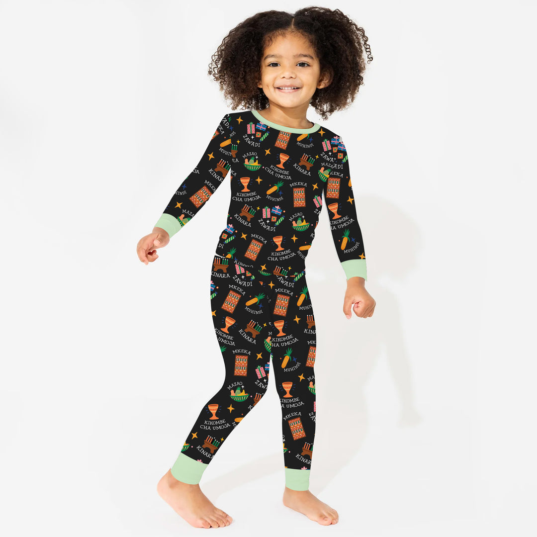 Kwanzaa Spirit Two Piece Long Sleeve Pajama Set