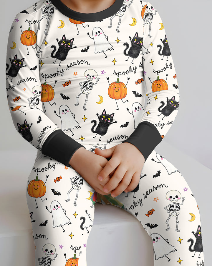 Conjunto de pijama de dos piezas de bambú con mangas largas, plantilla PERSONALIZADA
