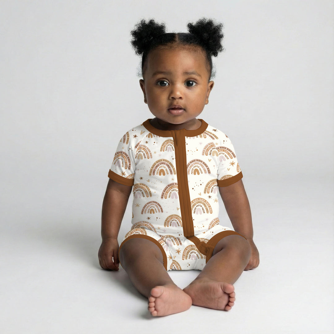 Back Lives Matter Rainbow Shorty Zippy