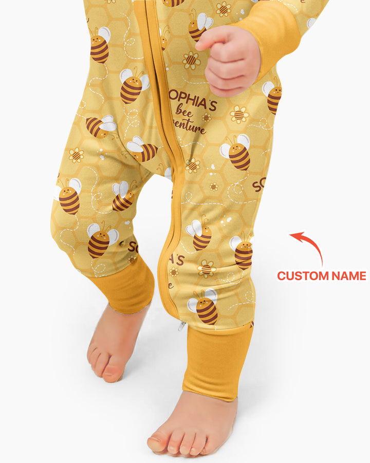 Custom Name Bee Back To School Bamboo Convertible Zippy