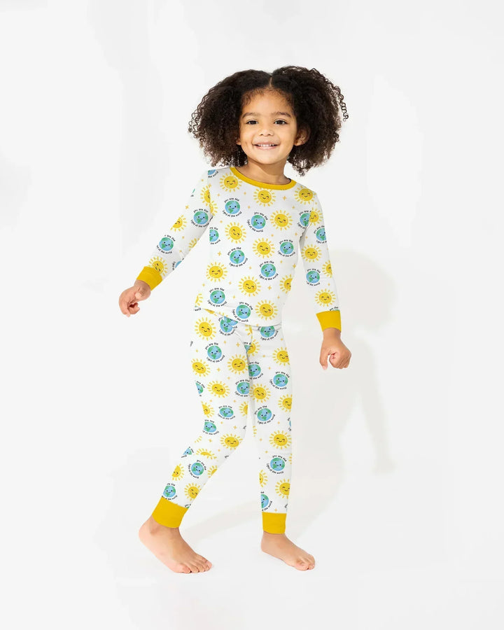 Matthew 5:14 Light of the World Bamboo Two Piece Long Sleeve Pajama Set