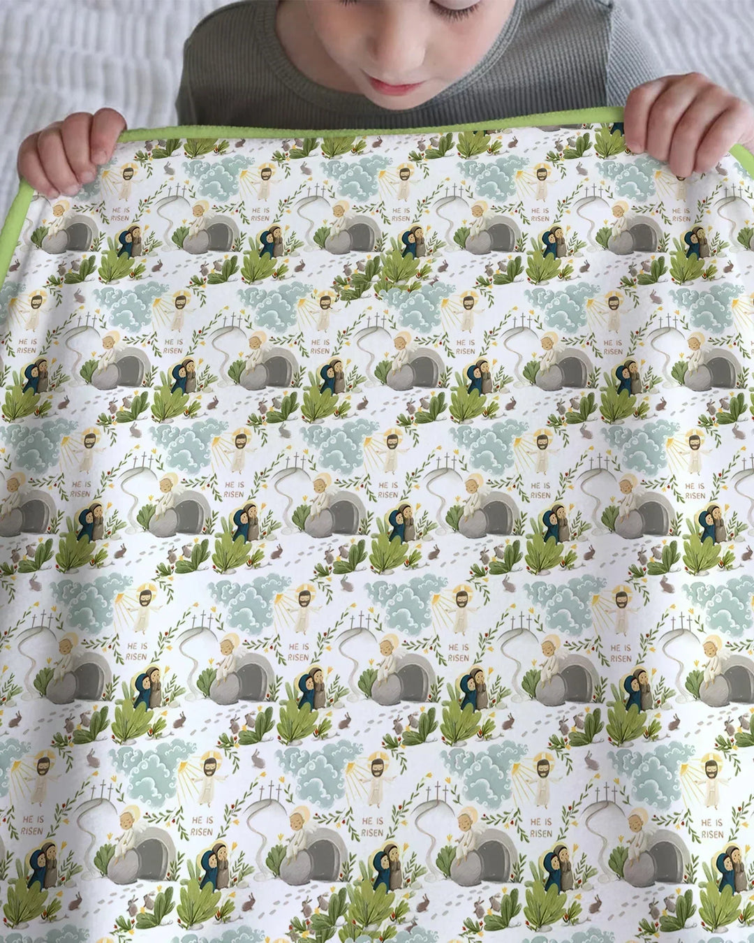 Matthew 28:1–8 He Is Risen Bamboo Blanket